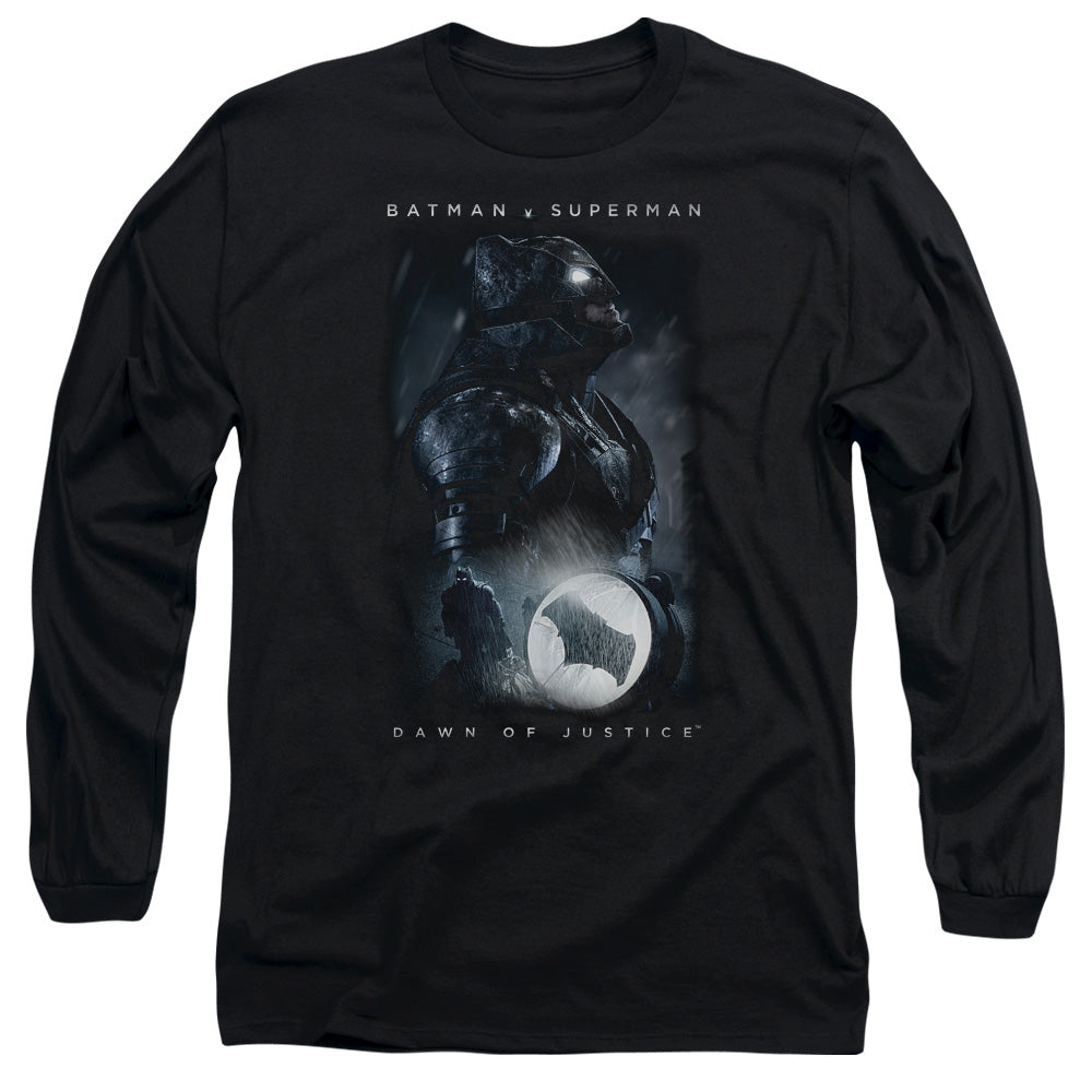 Batman V Superman Signal Mens Long Sleeve Shirt Black