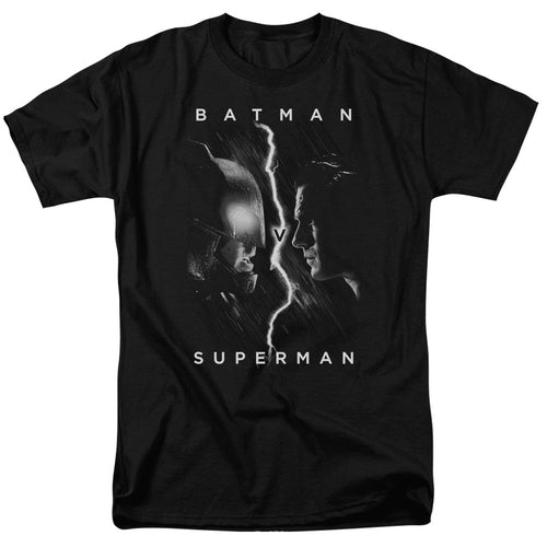 Batman V Superman Face To Face Mens T Shirt Black