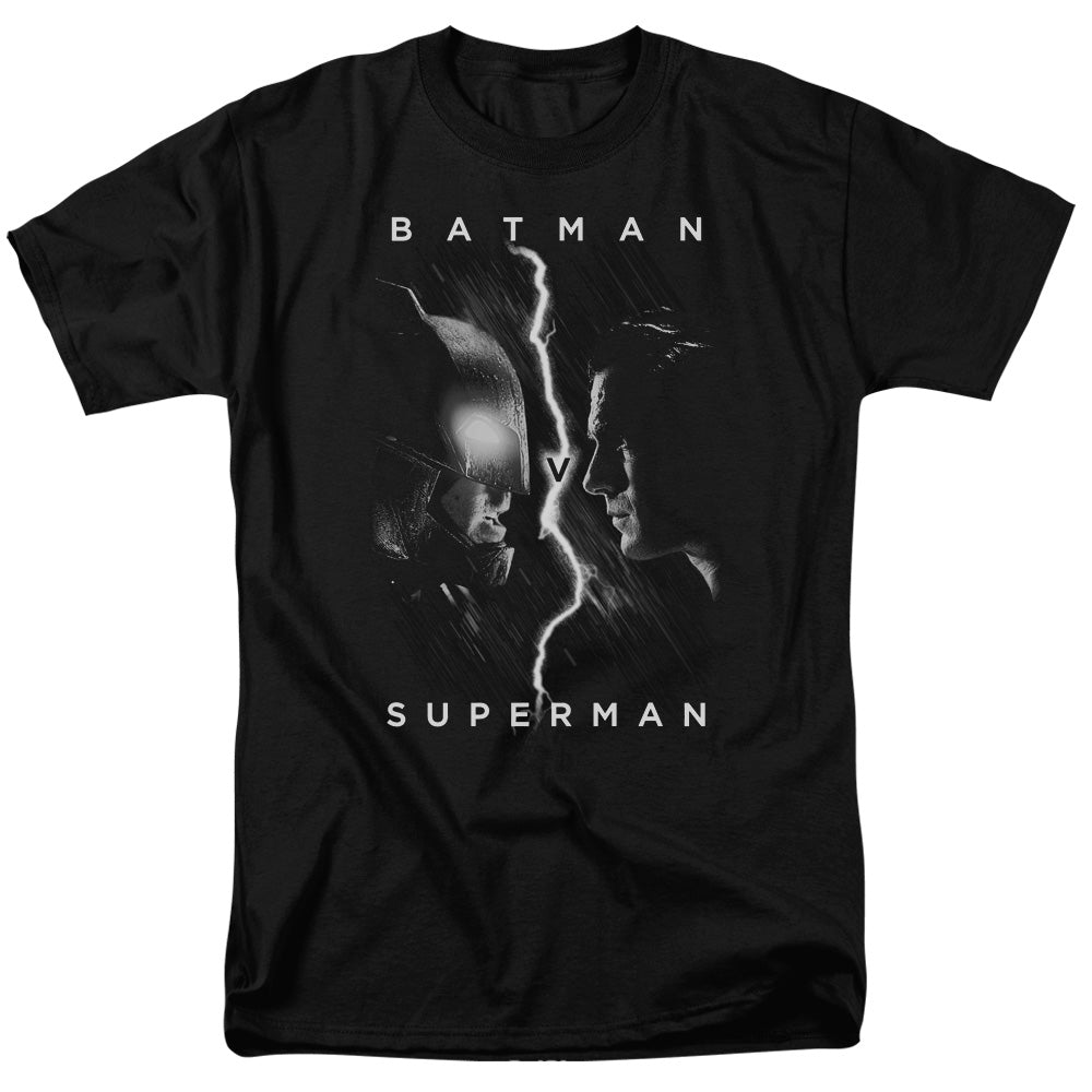 Batman V Superman Face To Face Mens T Shirt Black