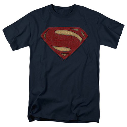 Batman V Superman Superman Costume Shield Mens T Shirt Navy