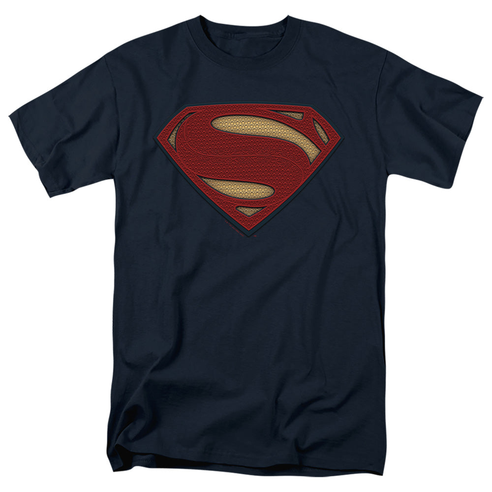 Batman V Superman Superman Costume Shield Mens T Shirt Navy