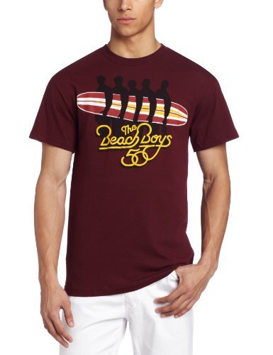 Beach Boys The Beach Boys Surfboard Men'S T-Shirt, Maroon, Large Mens T Shirt