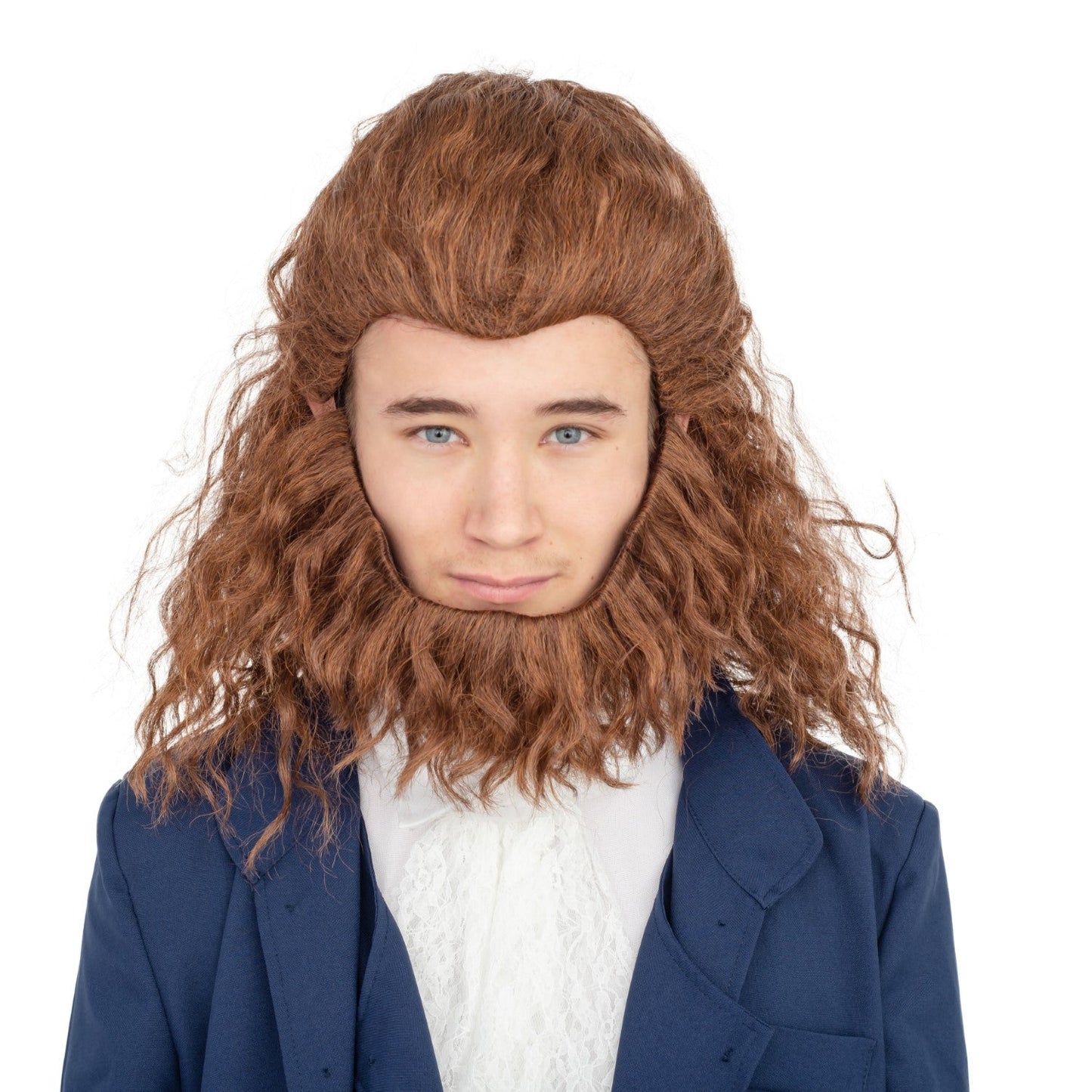 Adult Beast Movie Halloween Cosplay Costume Wig and Beard Set