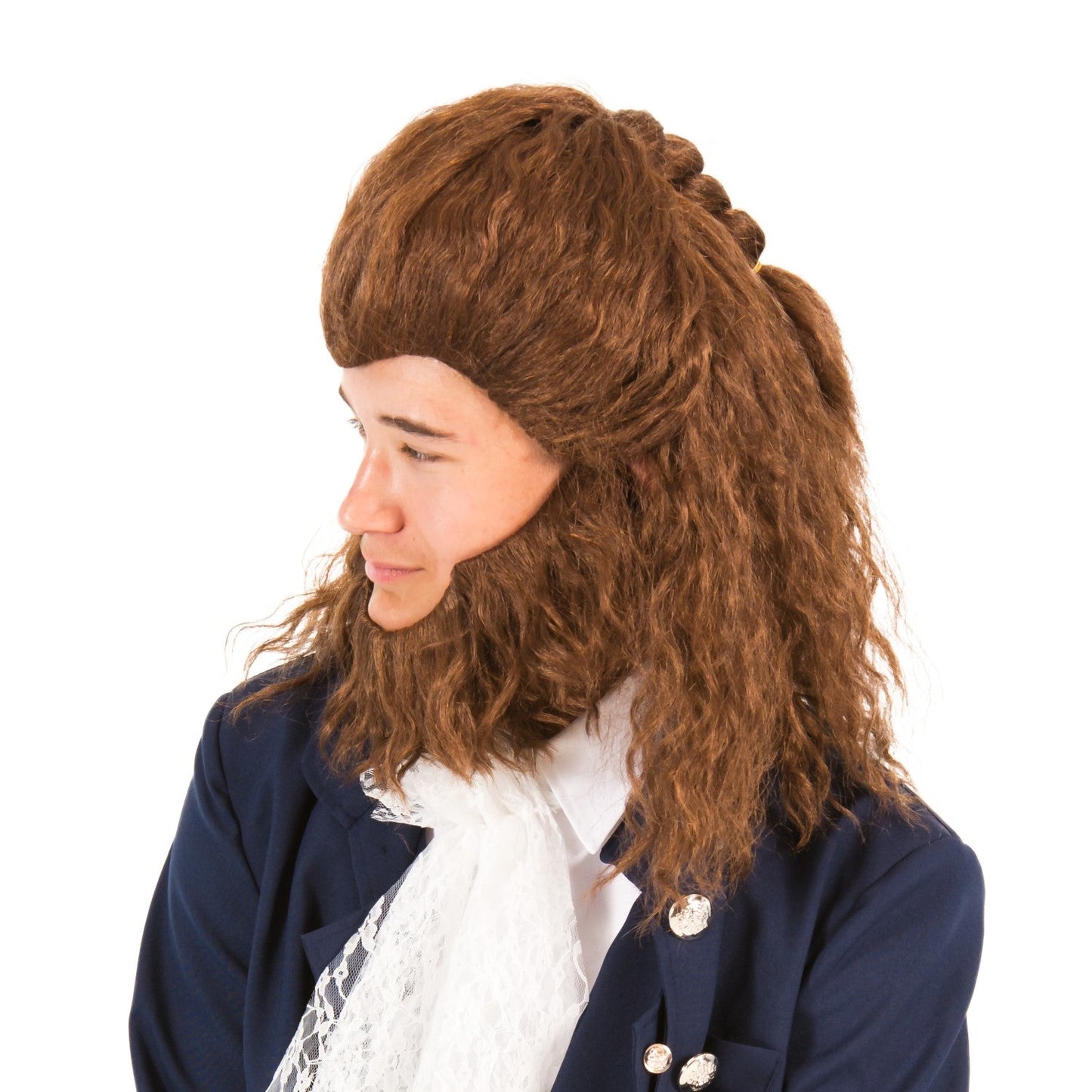 Adult Beast Movie Halloween Cosplay Costume Wig and Beard Set