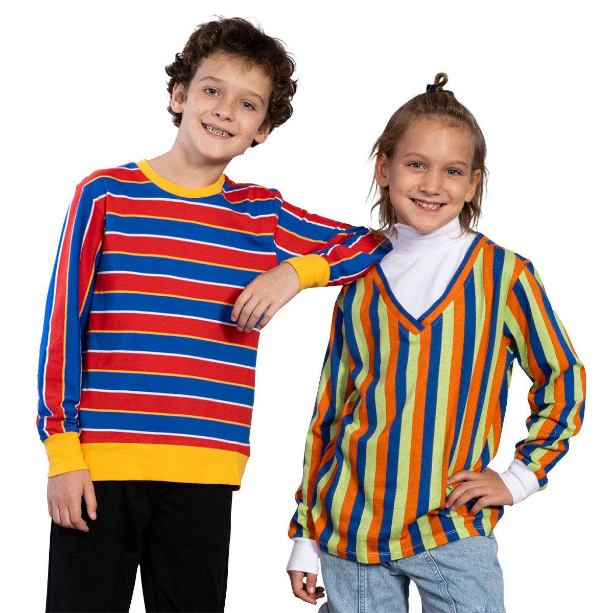 Bert and Ernie Kids Long Sleeve T Shirts Perfect for Halloween Costume Cosplay