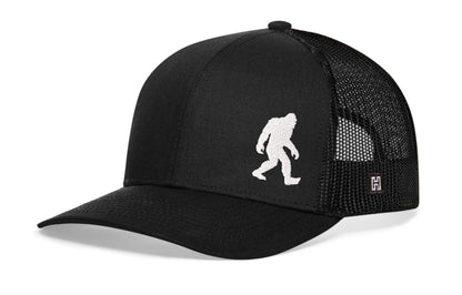 Bigfoot Trucker Haka Hat Black Sasquatch Snapback