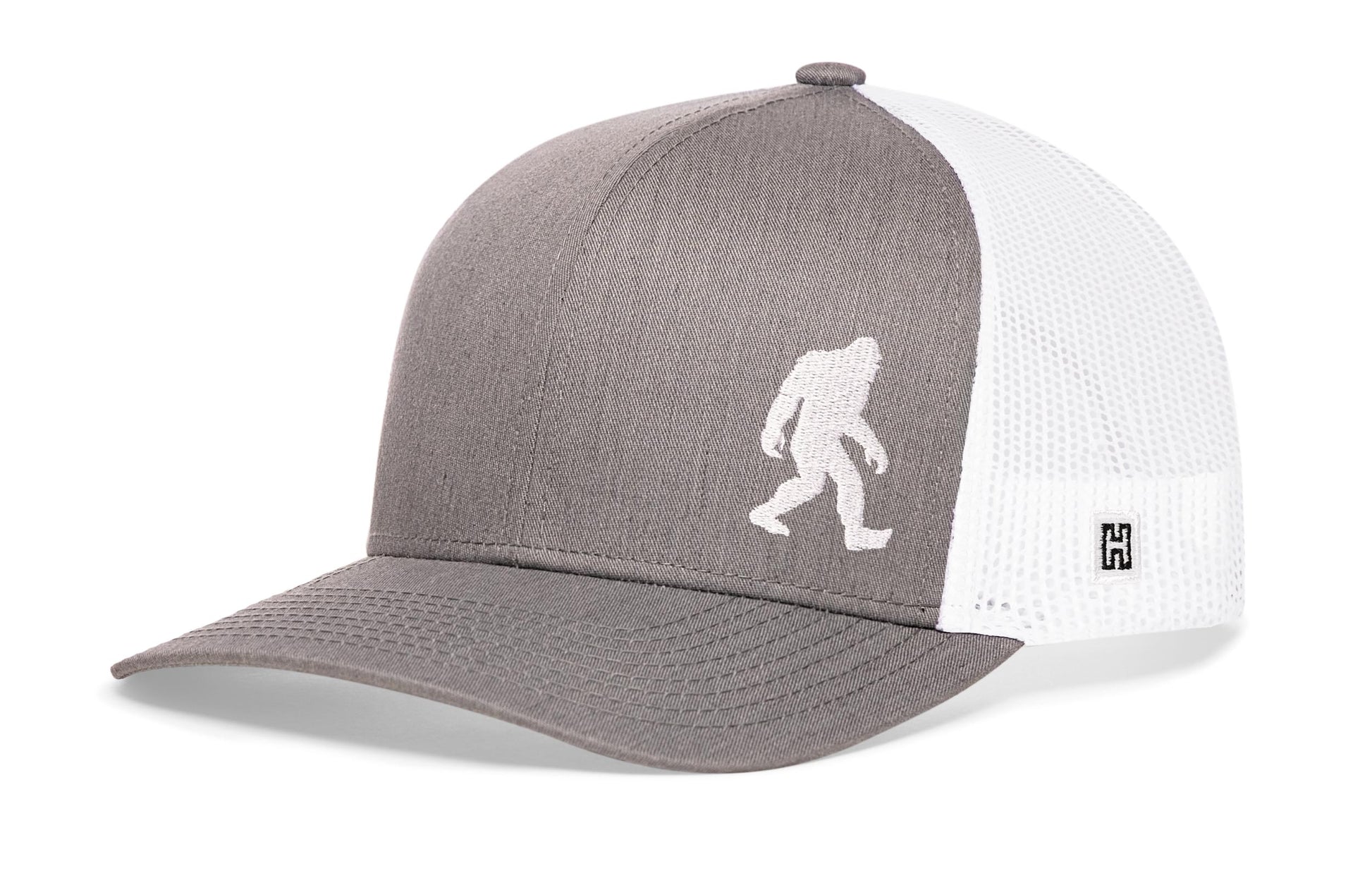 Bigfoot Trucker Haka Hat Gray-White Sasquatch Snapback