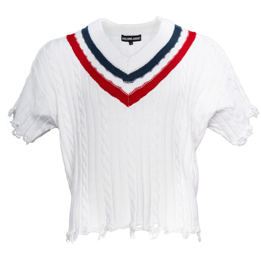 Distressed Knit Sweater Costume Top for Halloween and Cosplay