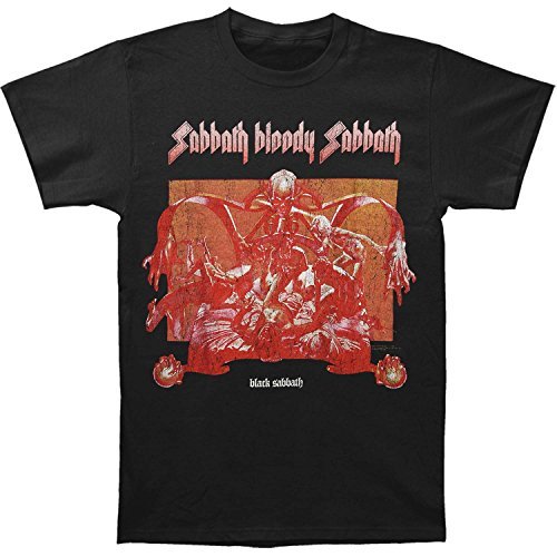 Black Sabbath Black Sabbath Sabbath Bloody (Distressed) Men'S T-Shirt, Black, Medium Mens T Shirt