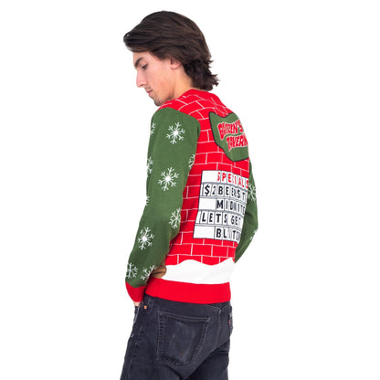 Blitzen's Tavern Funny Ugly Christmas Sweater With Beverage Dispenser
