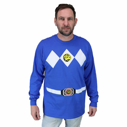 The Power Rangers Long Sleeve Costume T Shirt and Gloves