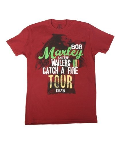 Bob Marley Zion Rootswear Bob Marley Caf Tour Red M Mens T Shirt