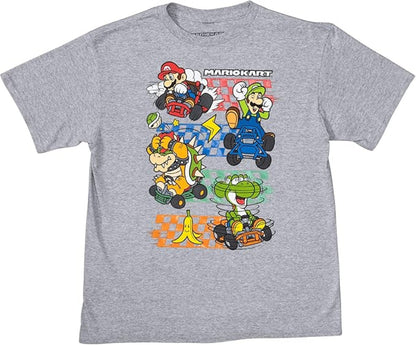 Super Mario Bros Mario Kart Officially Licensed Retro Style Gaming T Shirt