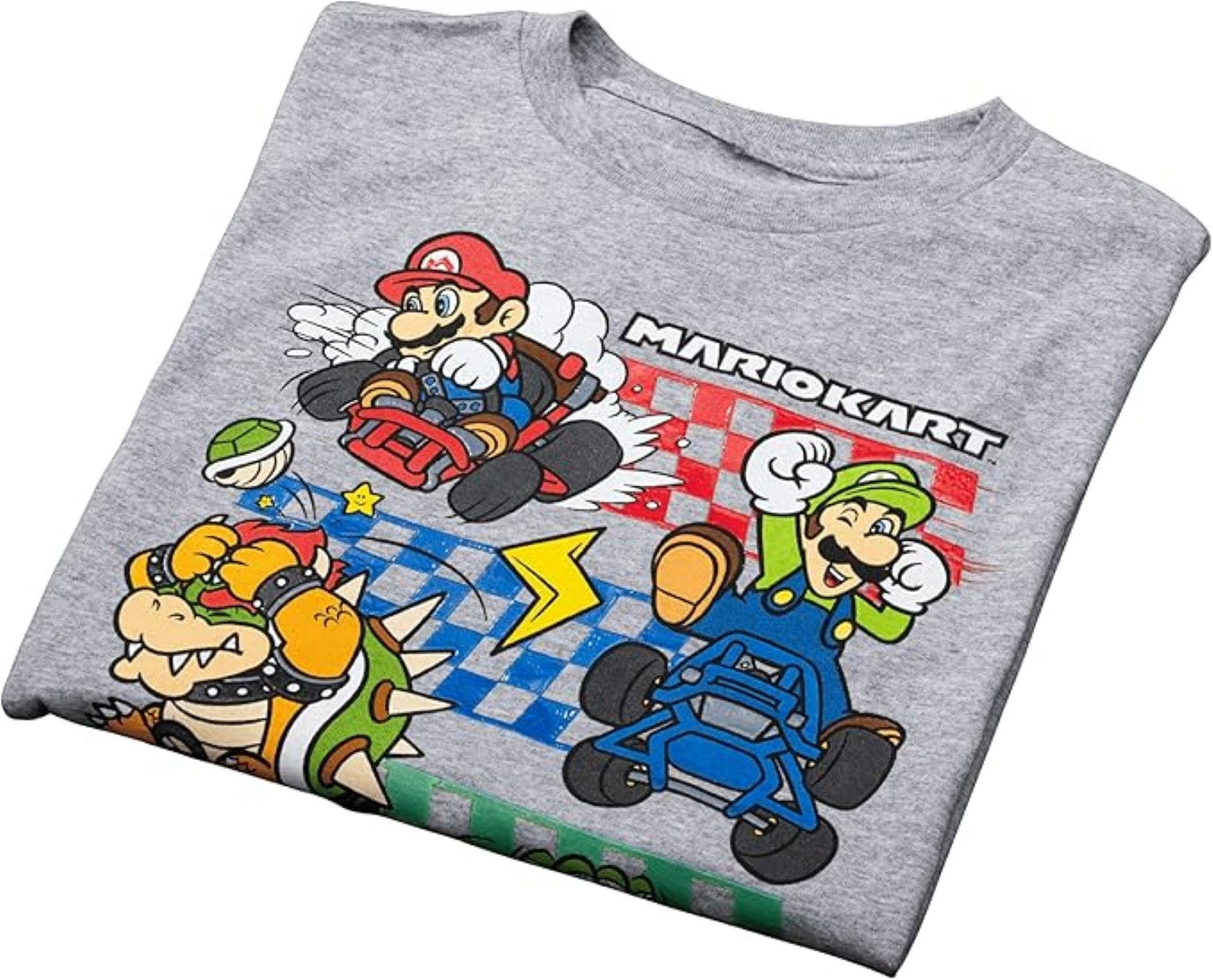 Super Mario Bros Mario Kart Officially Licensed Retro Style Gaming T Shirt