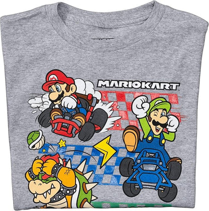 Super Mario Bros Mario Kart Officially Licensed Retro Style Gaming T Shirt