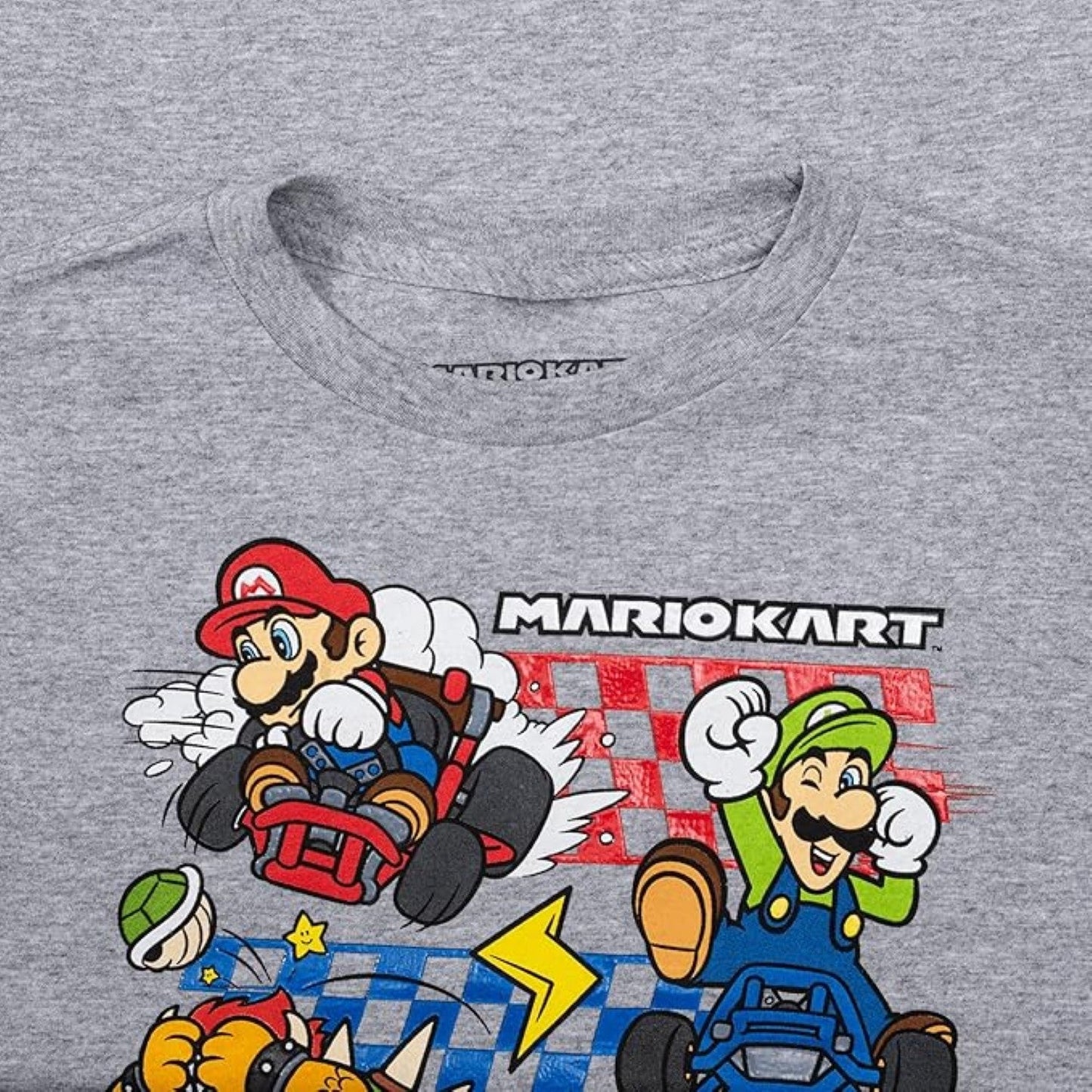 Super Mario Bros Mario Kart Officially Licensed Retro Style Gaming T Shirt