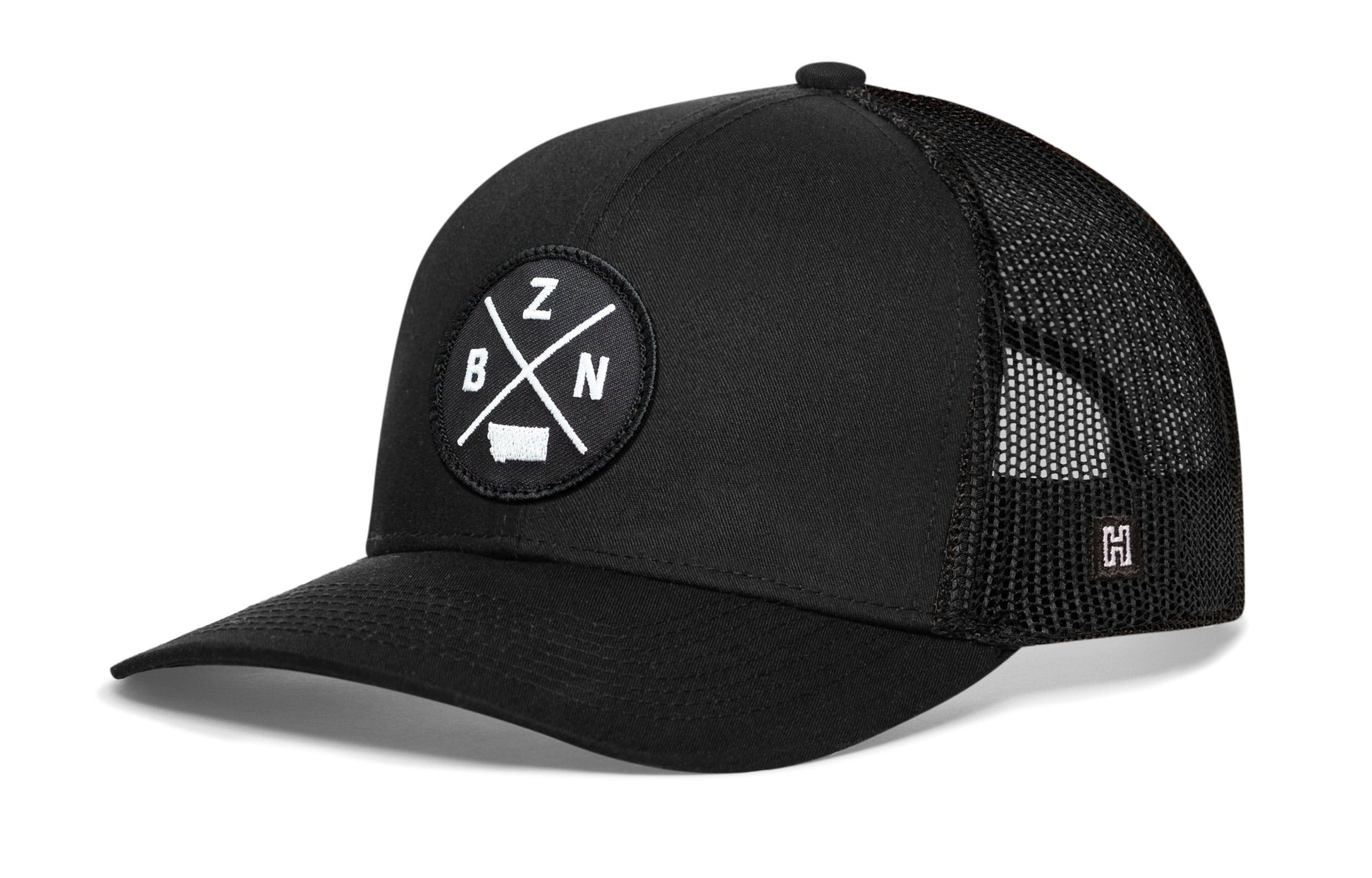 Bozeman Trucker Haka Hat Black BZN X Snapback