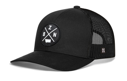 Bozeman Trucker Haka Hat Black BZN X Snapback