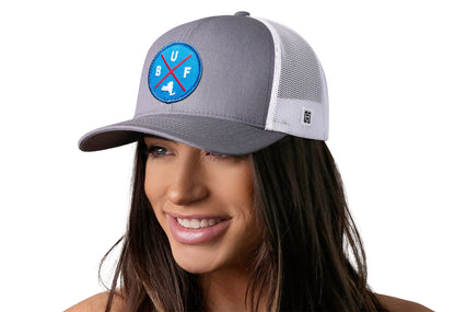 Buffalo Trucker Haka Hat Blue Red BUF X Haka Hat Gray-White Snapback