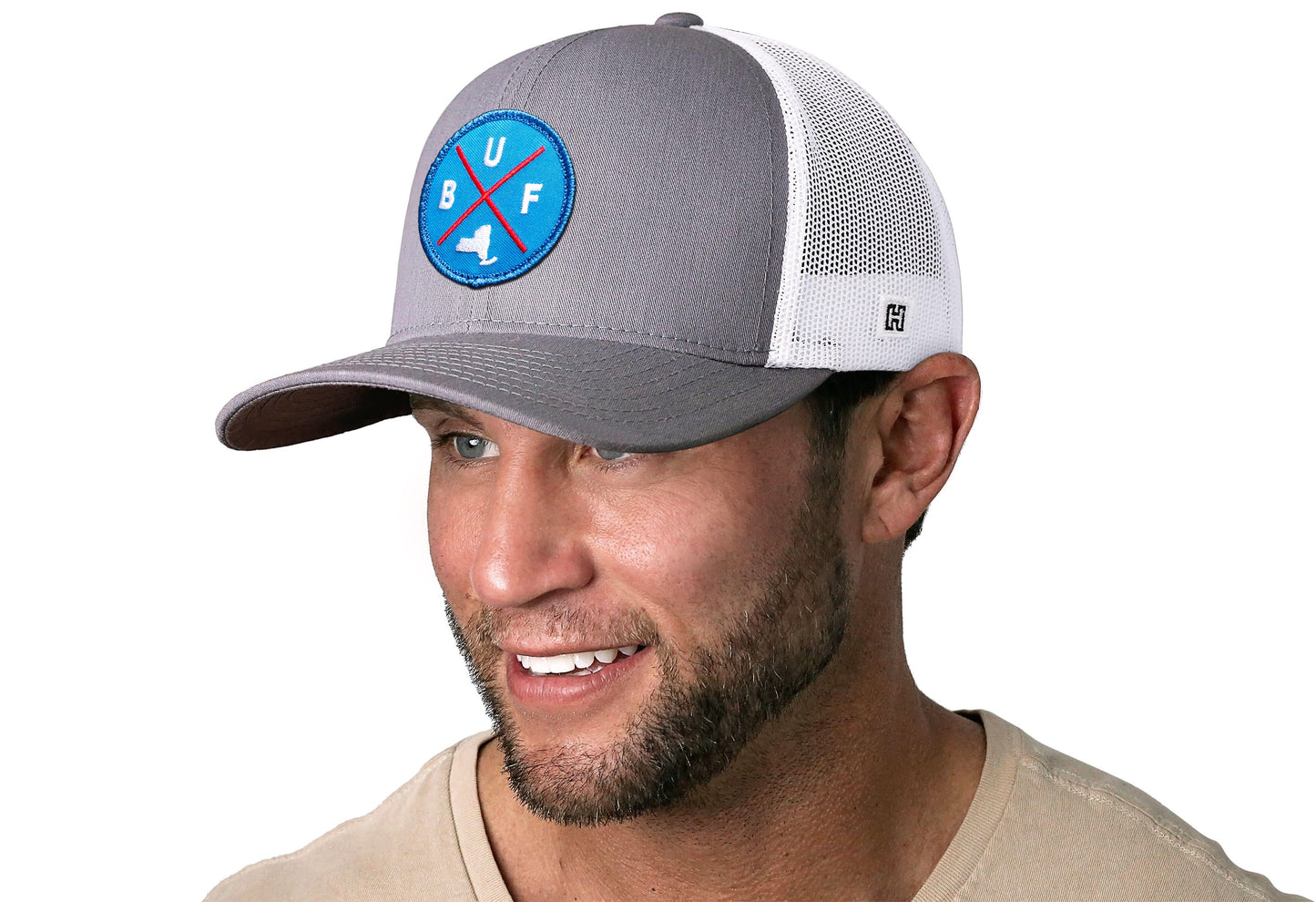 Buffalo Trucker Haka Hat Blue Red BUF X Haka Hat Gray-White Snapback