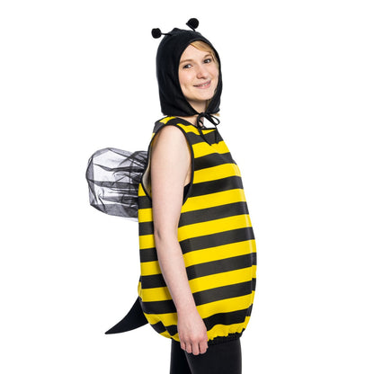 Bumble Bee Halloween Costume with Adjustable Hat Head Piece Pull On Cosplay for Womens