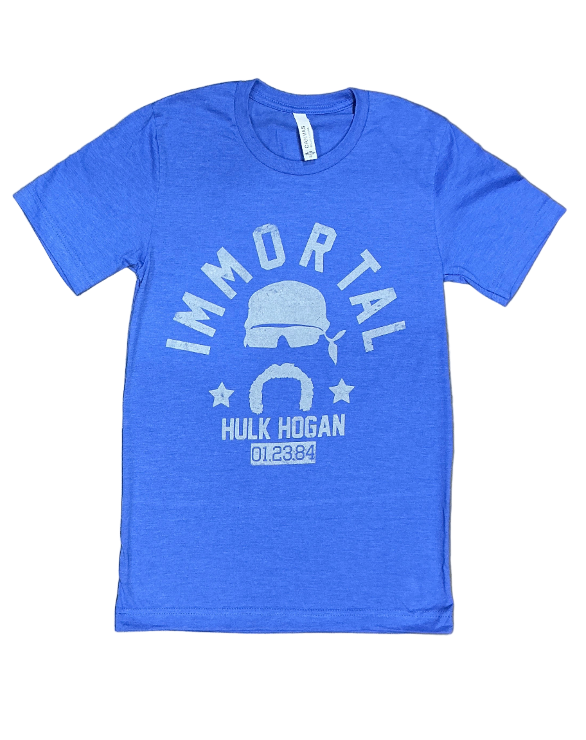 Hulk Hogan Immortal 01-23-84 Mens T Shirt Sky Blue