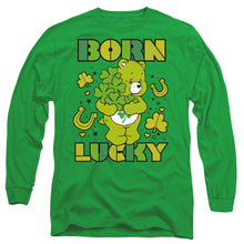 Load image into Gallery viewer, Care Bears Born Lucky Good Luck Bear St. Patrick&#39;S Day Mens Long Sleeve Shirt Kelly Green Officially Licensed
