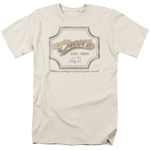 Cheers Sign Mens T Shirt Cream