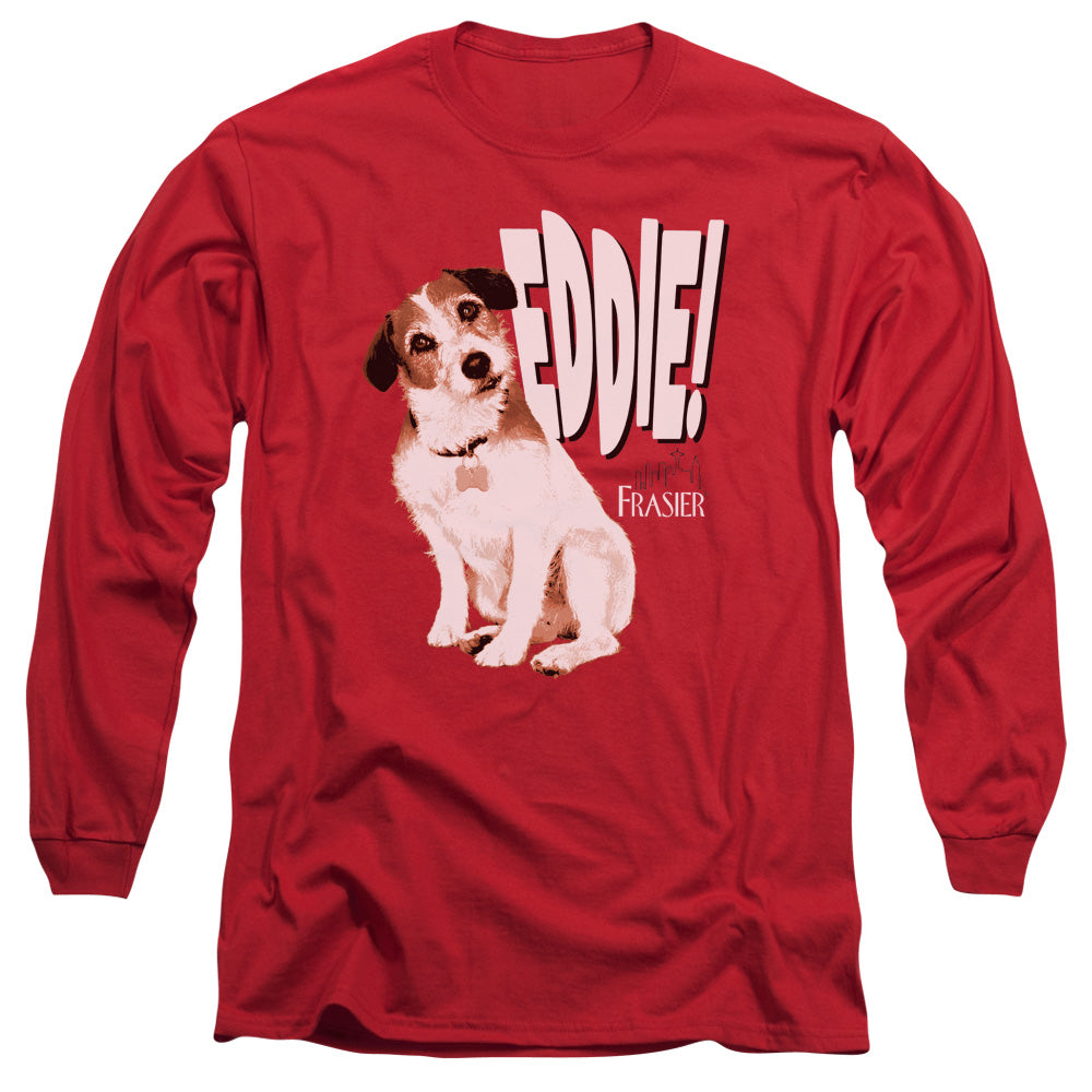 Frasier Eddie Mens Long Sleeve Shirt Red Officially Licensed