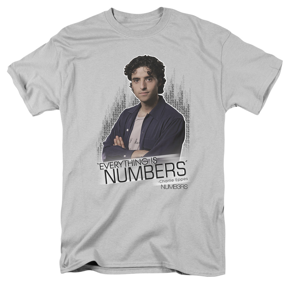 Numbers Everything is Numbers Mens T Shirt Silver