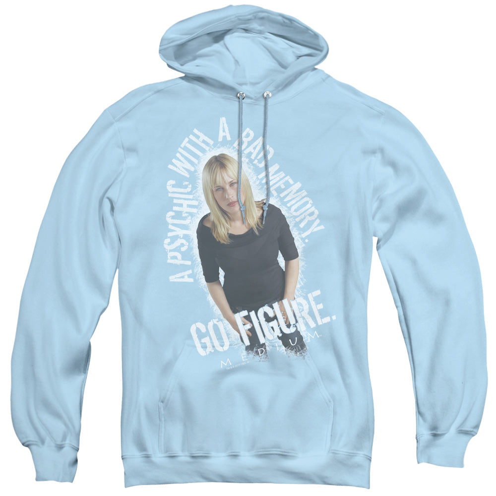 Medium Go Figure Mens Hoodie Light Blue