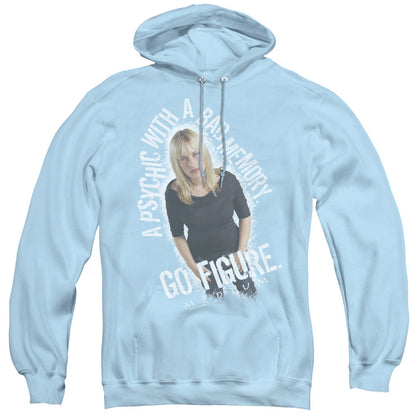 Medium Go Figure Mens Hoodie Light Blue