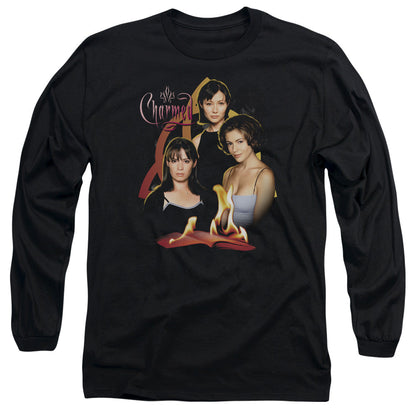 Charmed Original Three Mens Long Sleeve Shirt Black Officially Licensed