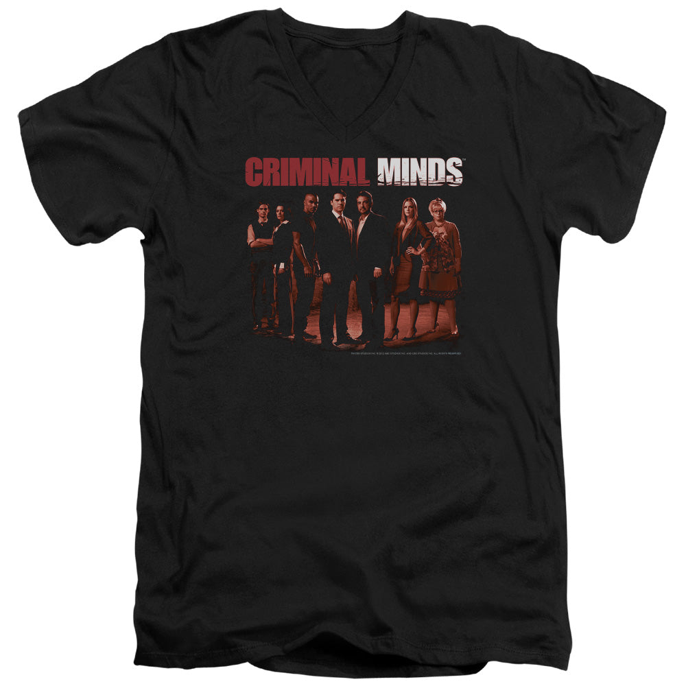 Criminal Minds the Crew Mens Slim Fit V-Neck T Shirt Black