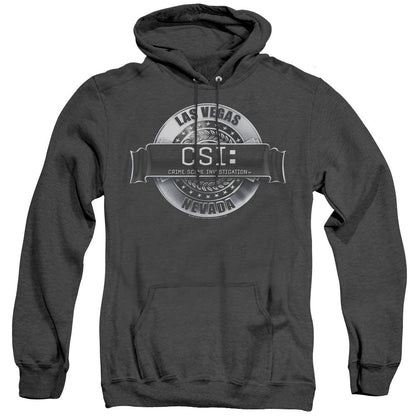 Csi Rendered Logo Heather Mens Hoodie Black
