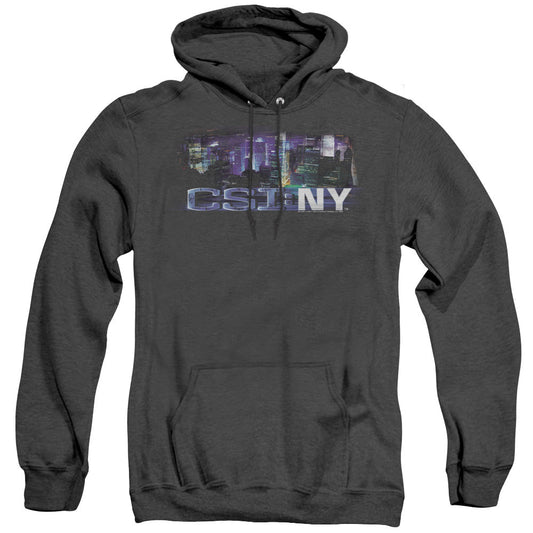 Csi Ny Never Rests Heather Mens Hoodie Black