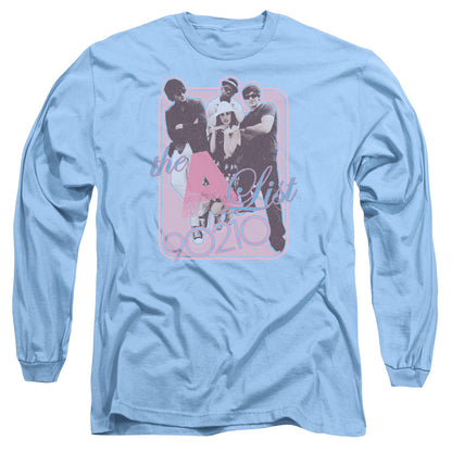 90210 The A List Mens Long Sleeve Shirt Carolina Blue Officially Licensed