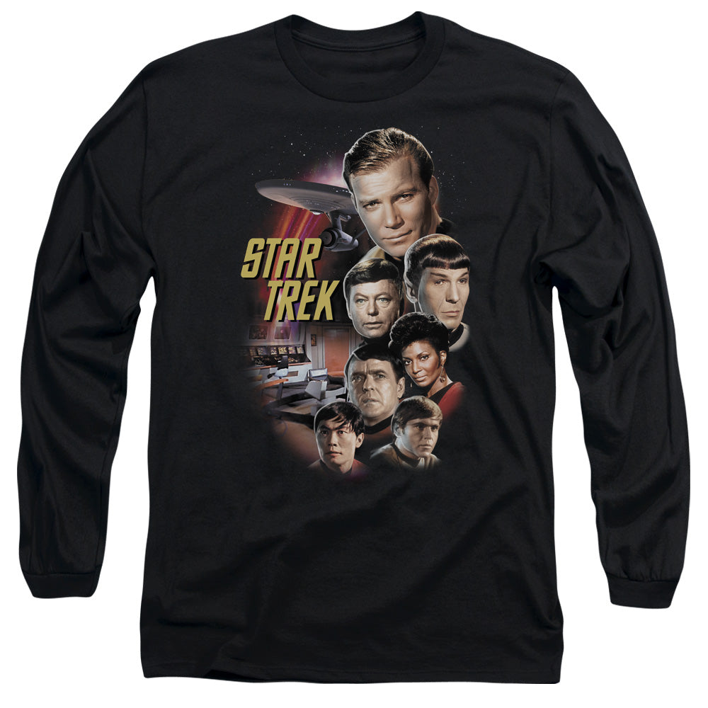 St Original The Classic Crew Mens Long Sleeve Shirt Black Officially Licensed