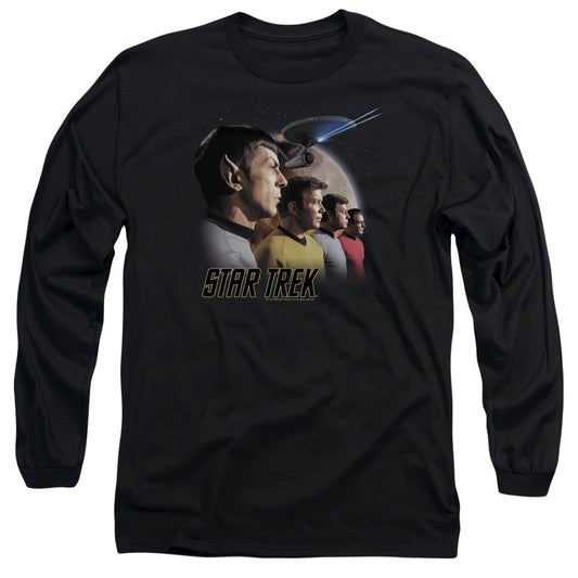 St Original Forward To Adventure Mens Long Sleeve Shirt Black Officially Licensed