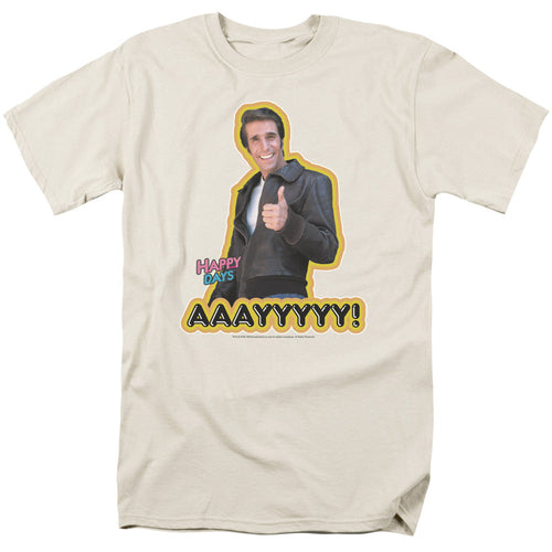 Happy Days Aaayyyyy Mens T Shirt Sand