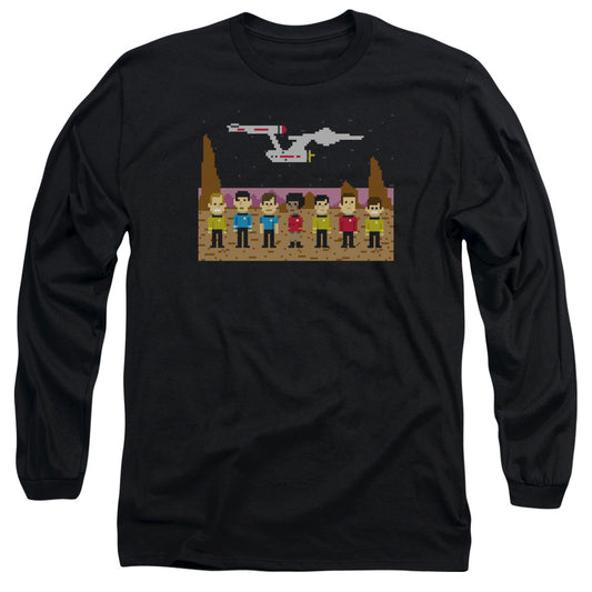 Star Trek Tos Trexel Crew Mens Long Sleeve Shirt Black Officially Licensed