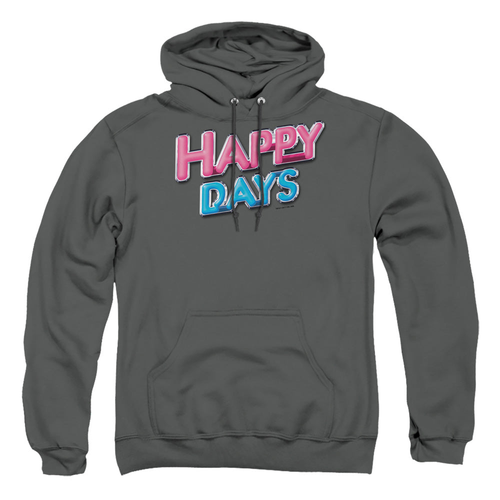 Happy Days Happy Days Logo Mens Hoodie Charcoal