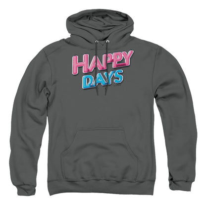 Happy Days Happy Days Logo Mens Hoodie Charcoal
