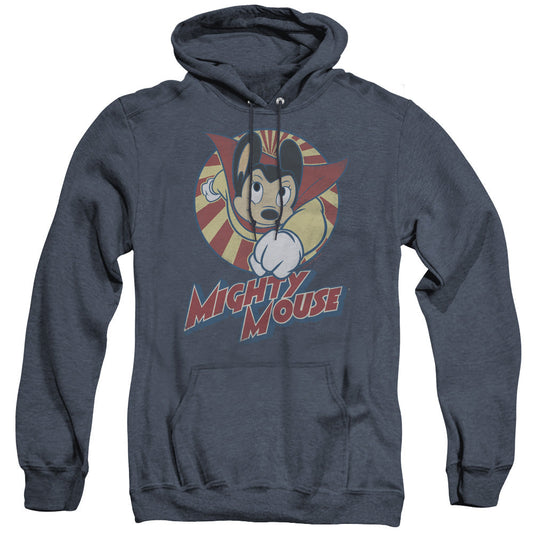 Mighty Mouse the One the Only Heather Mens Hoodie Navy
