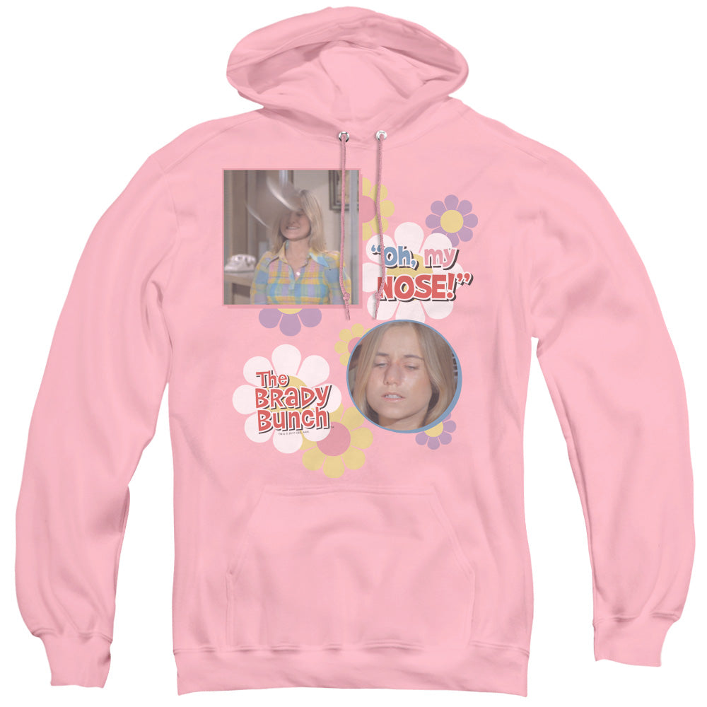 Brady Bunch Oh, My Nose! Mens Hoodie Pink