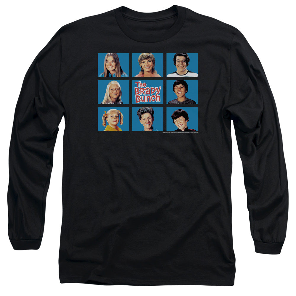 Brady Bunch Framed Mens Long Sleeve Shirt Black Officially Licensed