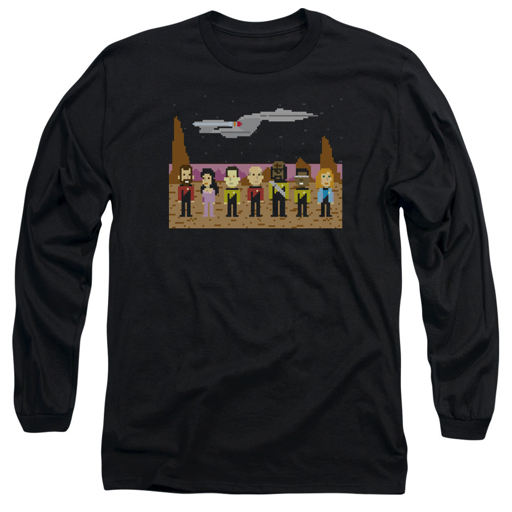 Star Trek Tng Trexel Crew Mens Long Sleeve Shirt Black Officially Licensed