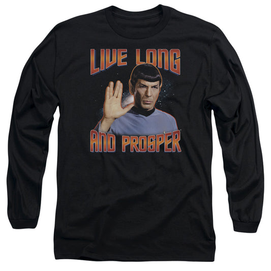 St Original Live Long And Prosper Mens Long Sleeve Shirt Black Officially Licensed