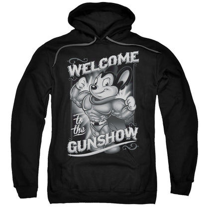 Mighty Mouse Mighty Gunshow Mens Hoodie Black