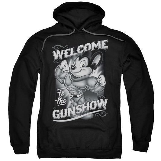 Mighty Mouse Mighty Gunshow Mens Hoodie Black
